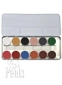 Kryolan Aquacolor Palette 12 Colors Kleur B