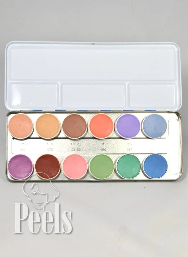 Kryolan Aquacolor Palette 12 Colors Kleur P 4 Kryolan Aquacolor Palette 12 Colors Kleur P - Afbeelding 2