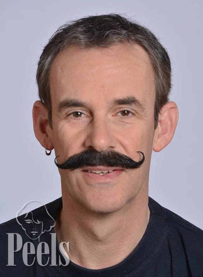 Kryolan Handgeknoopte Snor Van Echt Haar, Krul Omhoog, Type 9217 5 Kryolan Handgeknoopte Snor Van Echt Haar, Krul Omhoog, Type 9217 - Afbeelding 3