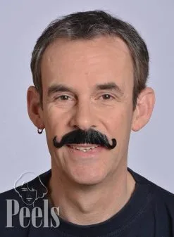 Kryolan Handgeknoopte Snor Van Echt Haar, Krul, Type 9215 -Make-up Winkel kryolan handgeknoopte snor van echt haar krul type 2