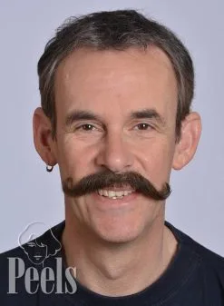 Kryolan Handgeknoopte Snor Van Echt Haar, Krul, Type 9215