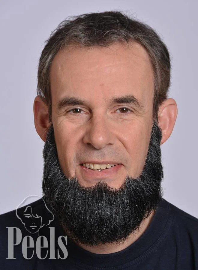 Kryolan Handgeknoopte Volle Baard Van Echt Haar, Hoekig, Type 9234 5 Kryolan Handgeknoopte Volle Baard Van Echt Haar, Hoekig, Type 9234 - Afbeelding 3