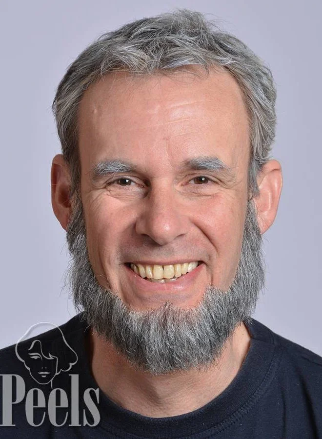 Kryolan Handgeknoopte Volle Baard Van Echt Haar, Hoekig, Type 9234 6 Kryolan Handgeknoopte Volle Baard Van Echt Haar, Hoekig, Type 9234 - Afbeelding 4