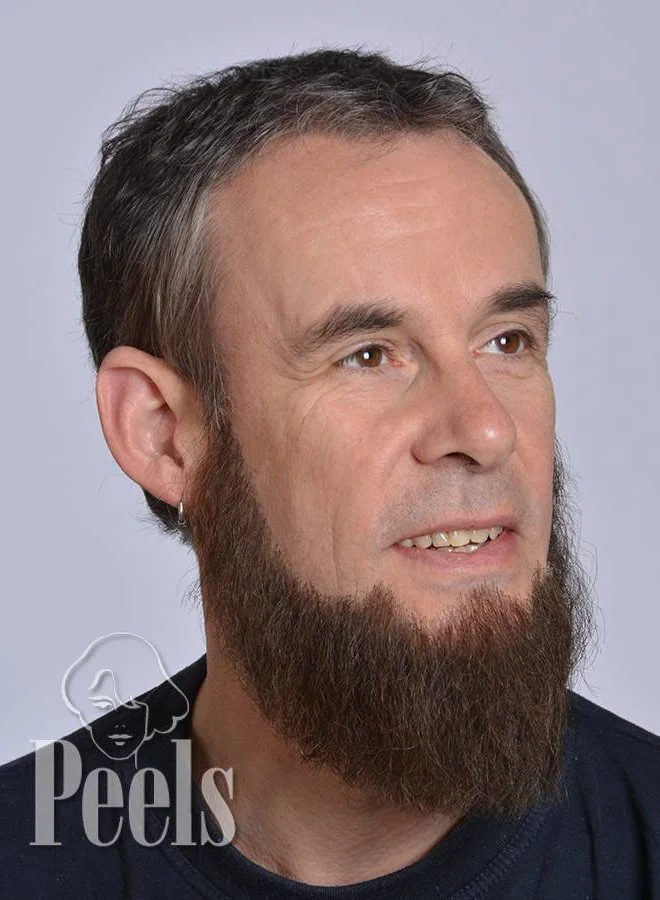 Kryolan Handgeknoopte Volle Baard Van Echt Haar, Hoekig, Type 9234 3 Kryolan Handgeknoopte Volle Baard Van Echt Haar, Hoekig, Type 9234