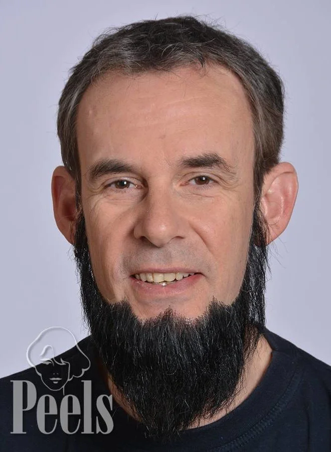 Kryolan Handgeknoopte Volle Baard Van Echt Haar, Recht Gesneden, Type 9235 7 Kryolan Handgeknoopte Volle Baard Van Echt Haar, Recht Gesneden, Type 9235 - Afbeelding 5